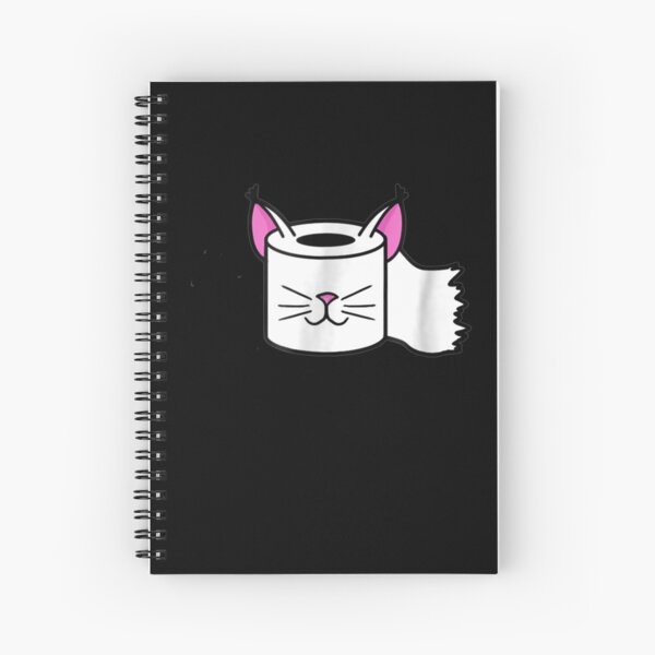 Kitty Cat Toilet Paper funny gifts Spiral Notebook