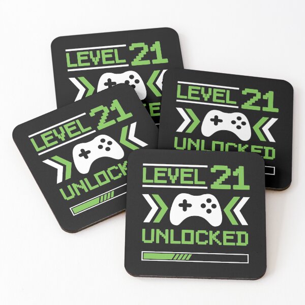 Item preview, Level 21 unlocked - 21st birthday Gamer shirt designed and sold by Gerald Waters.