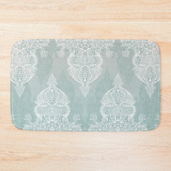 Item preview, Lace & Shadows - soft sage grey & white Moroccan doodle designed and sold by micklyn.