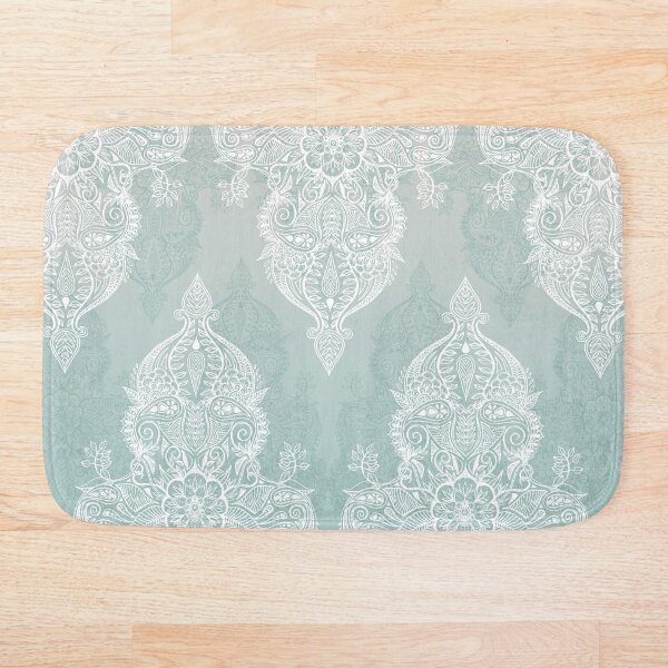 Item preview, Lace & Shadows - soft sage grey & white Moroccan doodle designed and sold by micklyn.