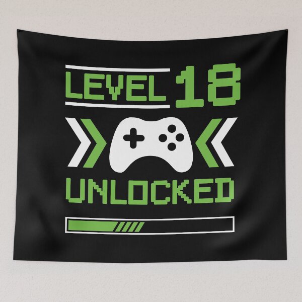 Artikelvorschau, Level 18 freigeschaltet - Gamer-Shirt zum 18. Geburtstag entworfen und verkauft von Gerald Waters.