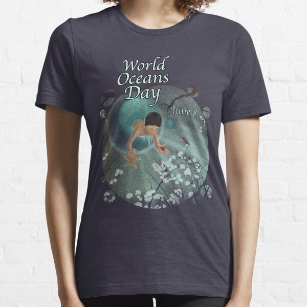 Keepsakes of the Ocean - World Oceans Day - Bubble cut Essential T-Shirt
