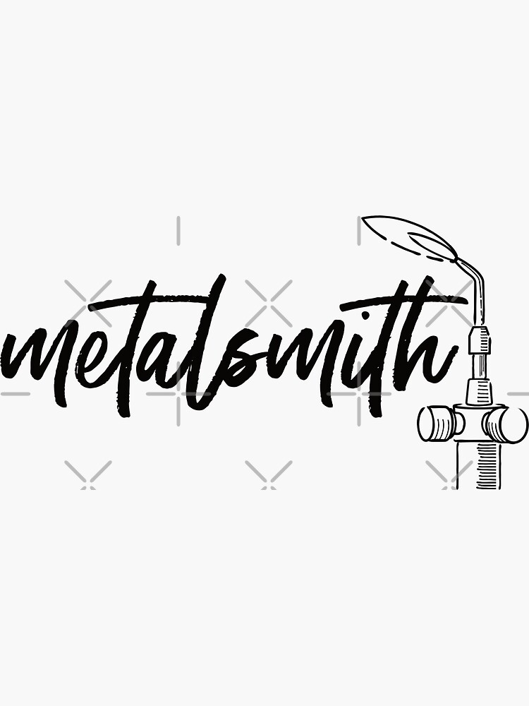 "Metalsmith title with torch" Sticker by Zand Redbubble