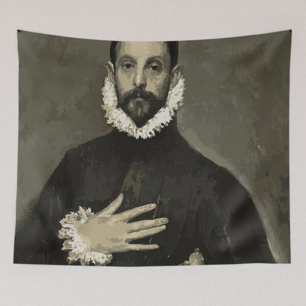 Item preview, The Nobleman with his Hand on his Chest El Greco designed and sold by nonagon.