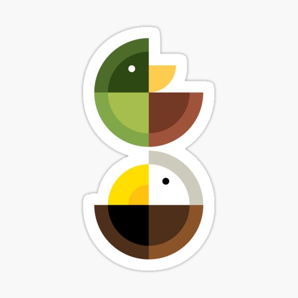 Quadrant Eagle and Duck Sticker