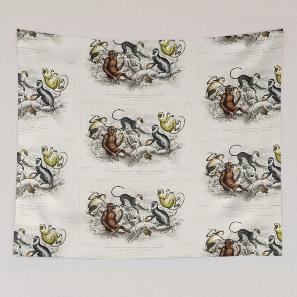 Item preview, Monkey species vintage illustration  designed and sold by Vintage Designs +.