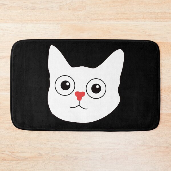 Item preview, White cat cat face designed and sold by EllenTune.