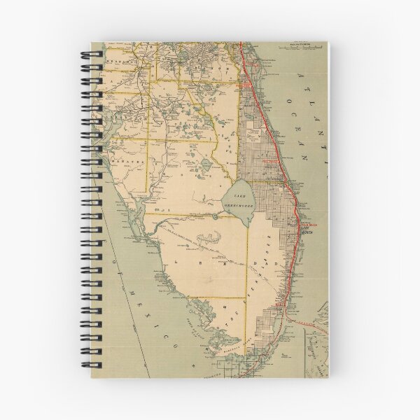 Item preview, Vintage Florida Railway Map (1896) designed and sold by BravuraMedia.
