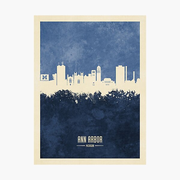 Item preview, Ann Arbor Michigan Skyline designed and sold by MICHAEL TOMPSETT.