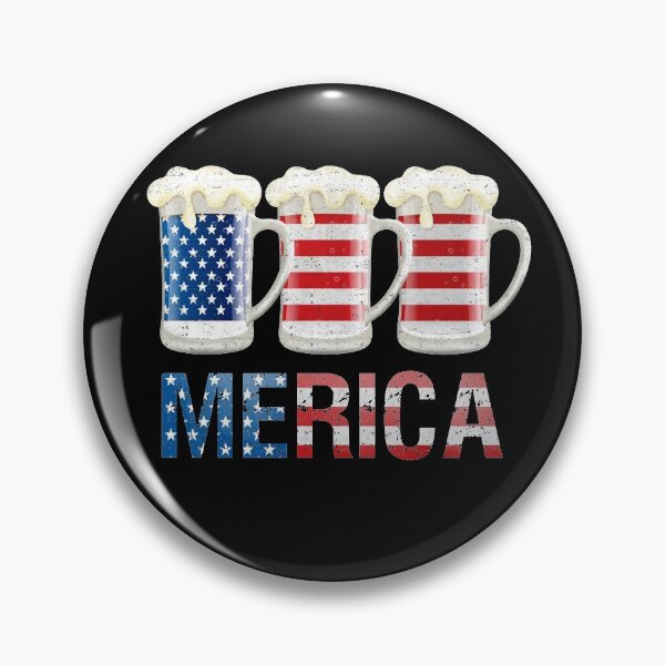 Item preview, Merica Beer American Flag Vintage Style 4th of July Gift designed and sold by MerchK1ng.