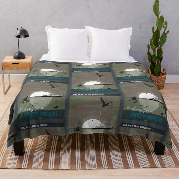Item preview, One Way Trips Presents: 'Fishing From Amity Beach' designed and sold by The Aloof.
