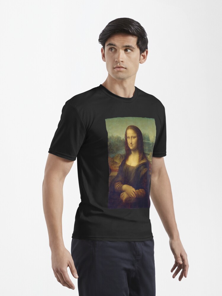 MONA LISA DAVINCI PAINTING LA JOCONDE classic italian painter famous woman vintage style medieval women Active T Shirt