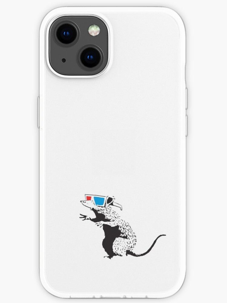 Banksy Rat With 3d Glasses Cinema Red And Blue Graffiti Street Art With Banksy Signature Iphone Case For Sale By Iresist Redbubble