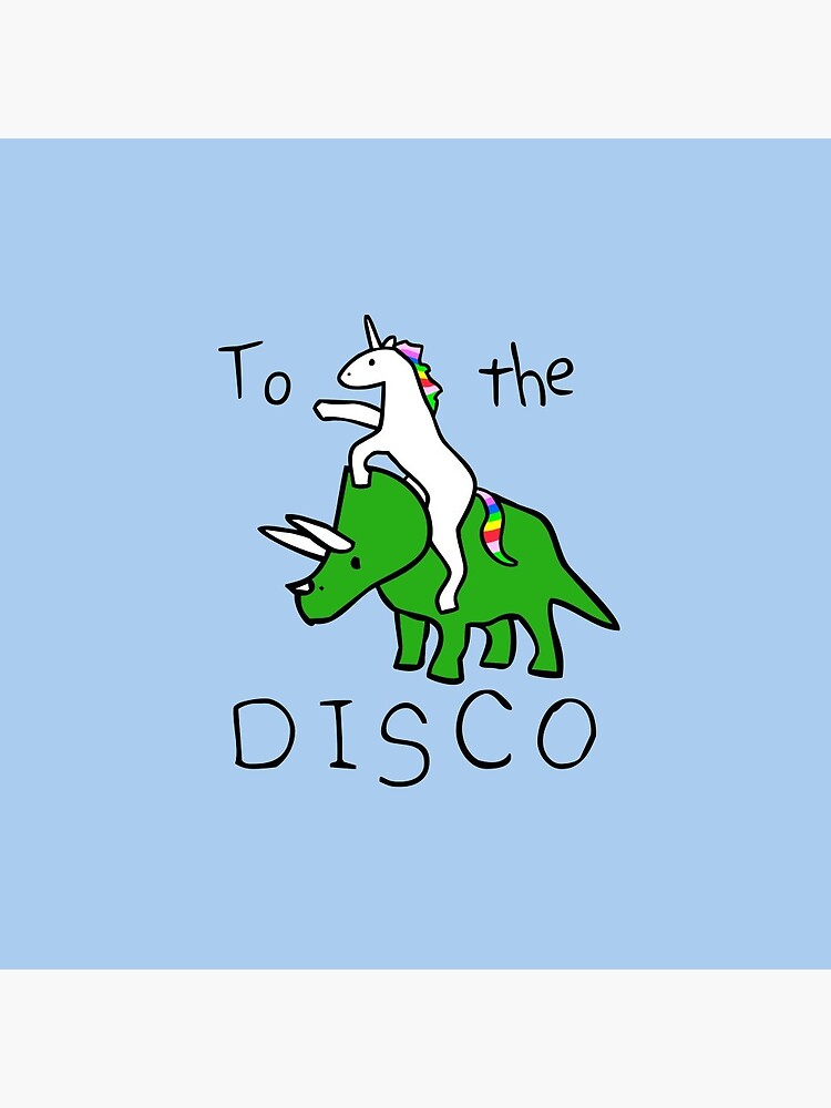 To The Disco (Unicorn Riding Triceratops) by jezkemp