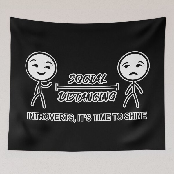 Item preview, Social Distancing - black designed and sold by claudiasartwork.