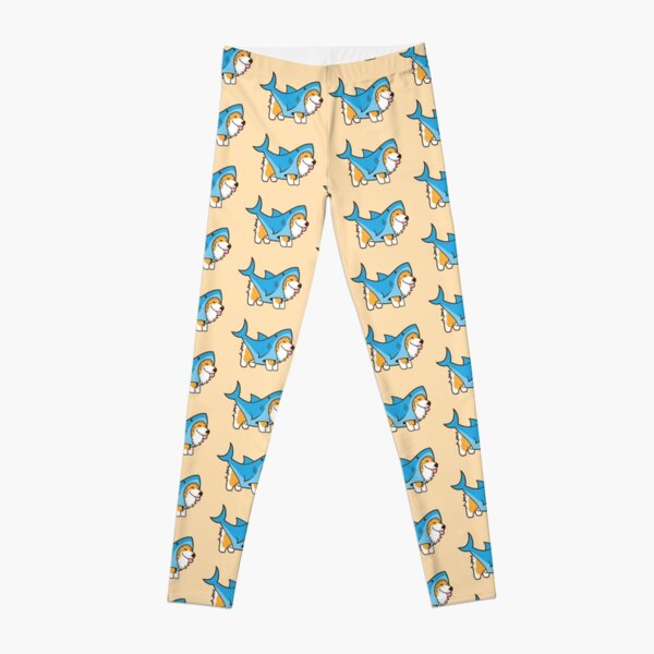 Corgi In a Shark Suit Leggings
