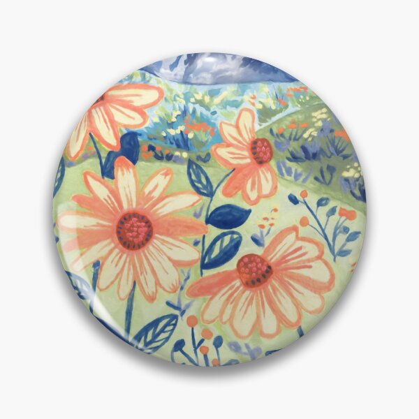 Item preview, Daisy Gouache Mountain Landscape  designed and sold by TigaTiga.