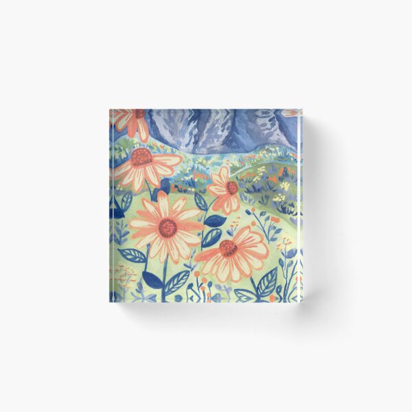 Item preview, Daisy Gouache Mountain Landscape  designed and sold by TigaTiga.
