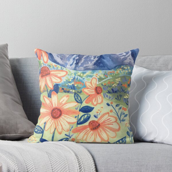 Item preview, Daisy Gouache Mountain Landscape  designed and sold by TigaTiga.