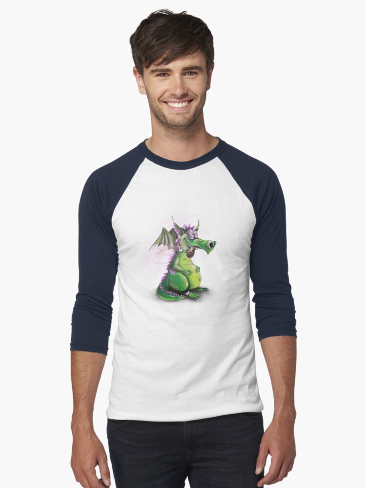 Thumbnail 1 of 3, Baseball ¾ Sleeve T-Shirt, Magic Dragon designed and sold by Anthropolog.