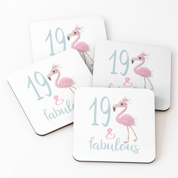Item preview, 19th Birthday Outfit Fabulous Pink Flamingo 19 Year Old Girl Bday Party Gift designed and sold by FunnySunny T-Shirts.