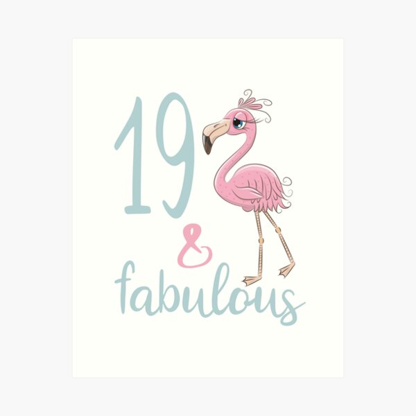 Impression Artistique 26e Cadeau D Anniversaire Pour Femme Pour Sa Tenue De 26 Ans Flamingo ay Party Par Stella1 Redbubble