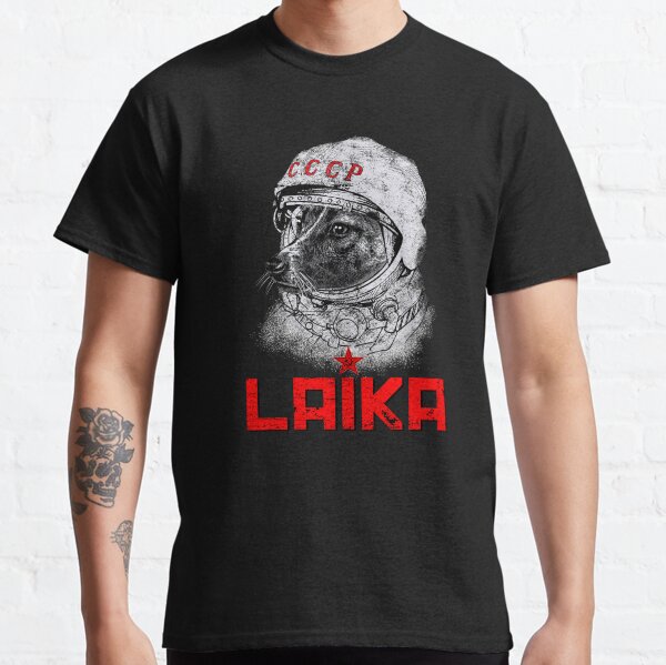 Laika The CCCP Soviet Russia Super Space Rocket Dog Classic T-Shirt