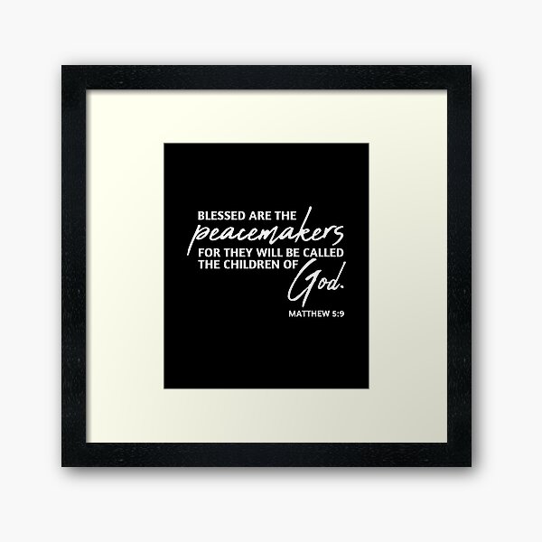 Vista previa del artículo con la obra «Bienaventurados los pacificadores ... Hijos de Dios Mateo 5: 9», diseñado y vendido por Contentarama.