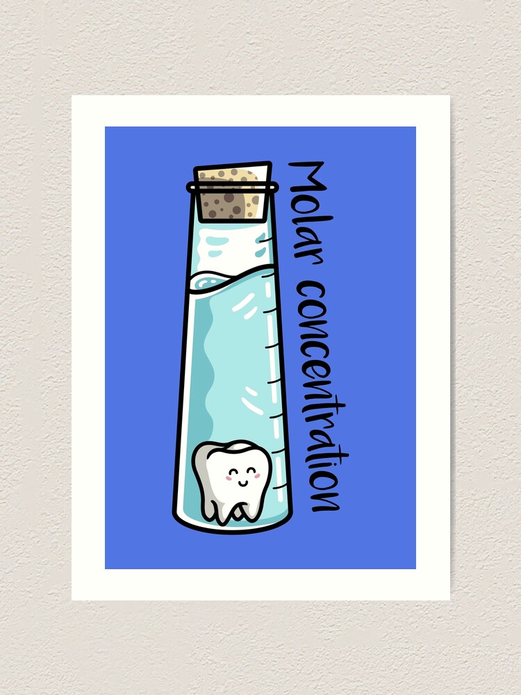 Molar Concentration Chemistry Joke Art Print By Freeves Redbubble
