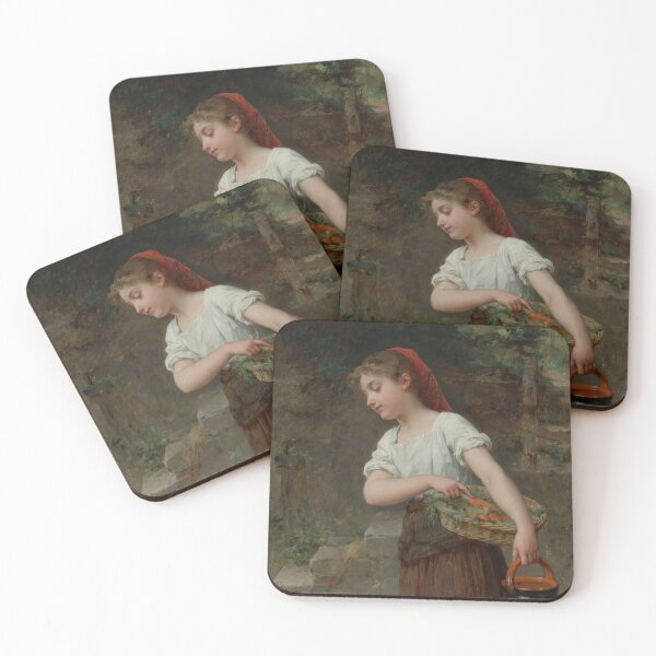 Item preview, EMILE MUNIER (1840 - 1895) Feeding the Rabbits designed and sold by Rehs.