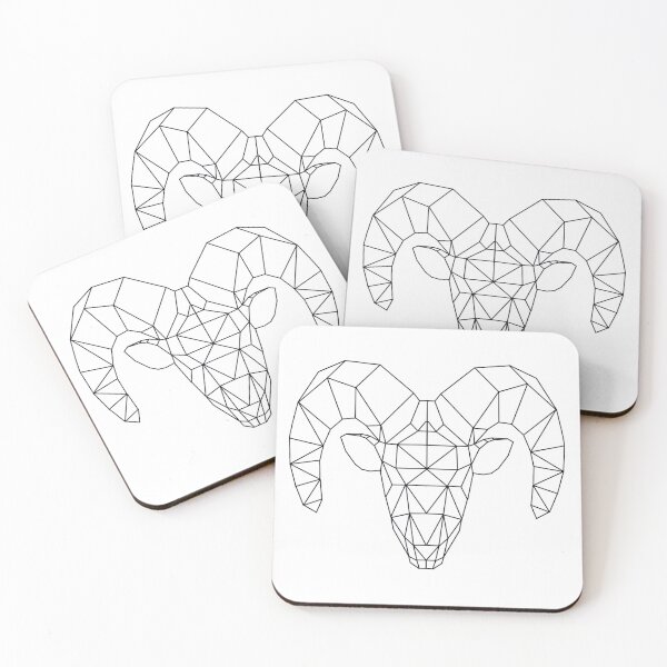 Item preview, Geometric ram designed and sold by Saphirtattoos.