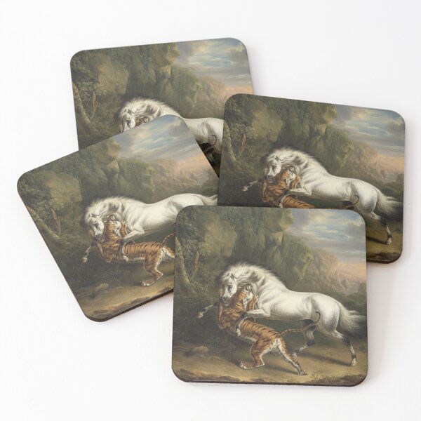 Item preview, Charles Towne - A Tiger Attacking an Arabian Stallion designed and sold by Rehs.
