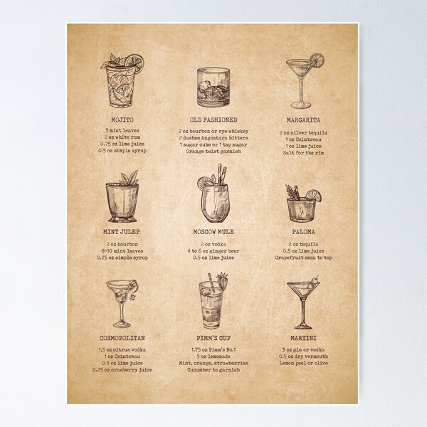 Item preview, Vintage Cocktails designed and sold by Si Li.