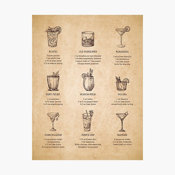 Item preview, Vintage Cocktails designed and sold by Si Li.