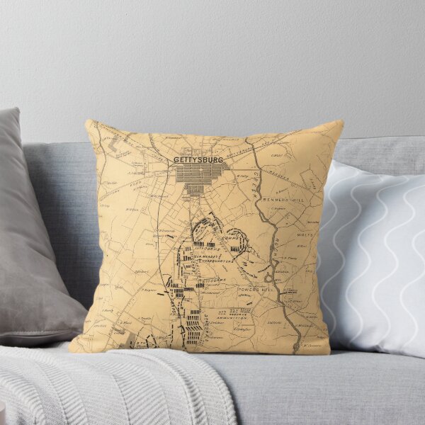 Item preview, Vintage Map of The Gettysburg Battlefield (1863) 2 designed and sold by BravuraMedia.