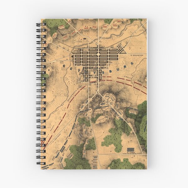 Item preview, Vintage Map of The Gettysburg Battlefield (1863) 3 designed and sold by BravuraMedia.