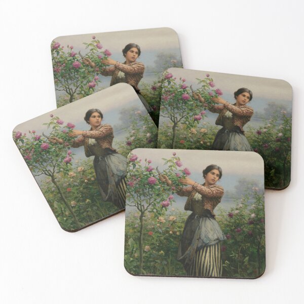 Item preview, Daniel Ridgway Knight - Cutting Roses designed and sold by Rehs.