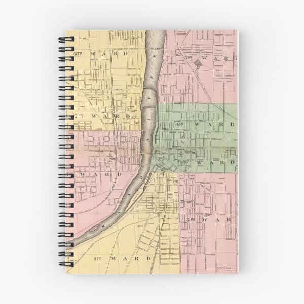 Item preview, Vintage Map of Grand Rapids Michigan (1873) designed and sold by BravuraMedia.