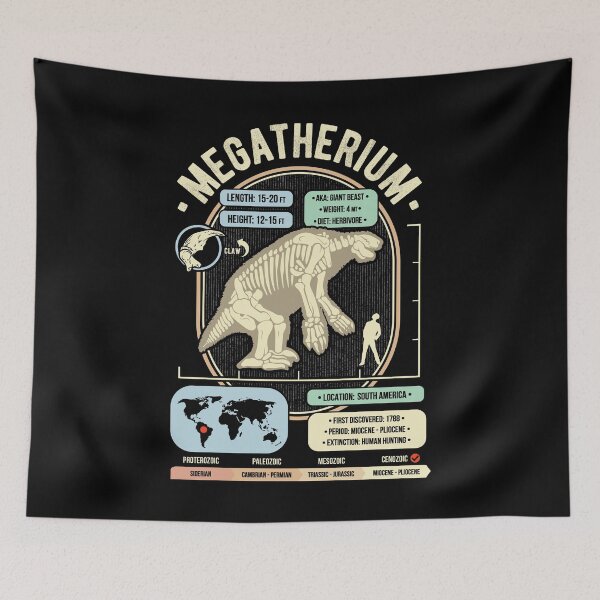 Item preview, Dinosaur Facts - Megatherium Giant Sloth Science & Anatomy Gift designed and sold by TheGeekMachine.