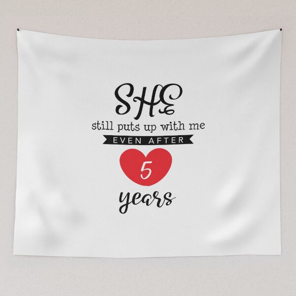 Item preview, She Still Puts Up With Me Even After 5 Year designed and sold by Orange Pieces.