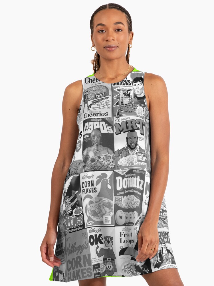 vintage cereal box" A-Line Dress for Sale by greenarmyman | Redbubble vintage cereal box" A-Line Dress for Sale by greenarmyman | Redbubble