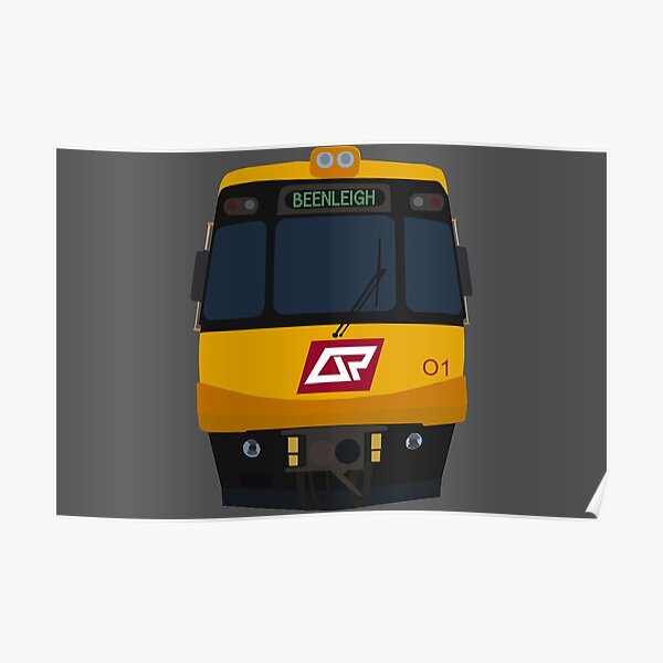 Queensland Rail EMU01 Cartoon Art Poster