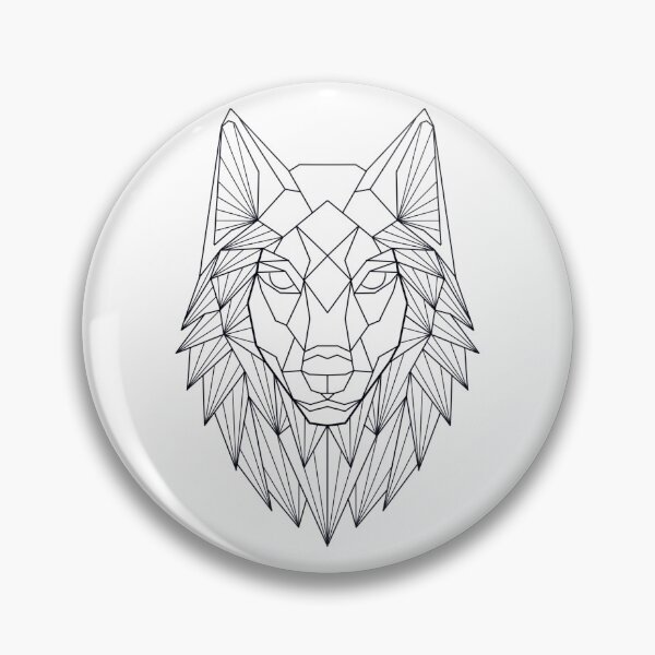 Item preview, Wolf made of geometric shapes designed and sold by Saphirtattoos.