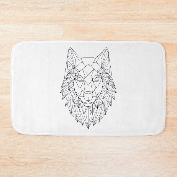 Item preview, Wolf made of geometric shapes designed and sold by Saphirtattoos.