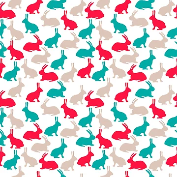 Artwork thumbnail, Spring easter rabbits by leffka