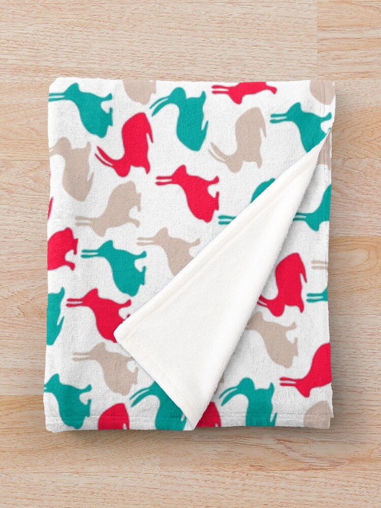 Thumbnail 3 of 6, Throw Blanket, Spring easter rabbits designed and sold by leffka.