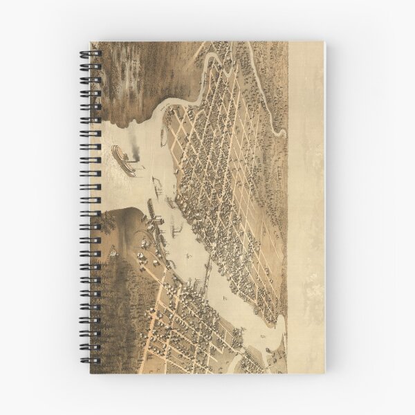 Item preview, Vintage Pictorial Map of Green Bay WI (1867) designed and sold by BravuraMedia.