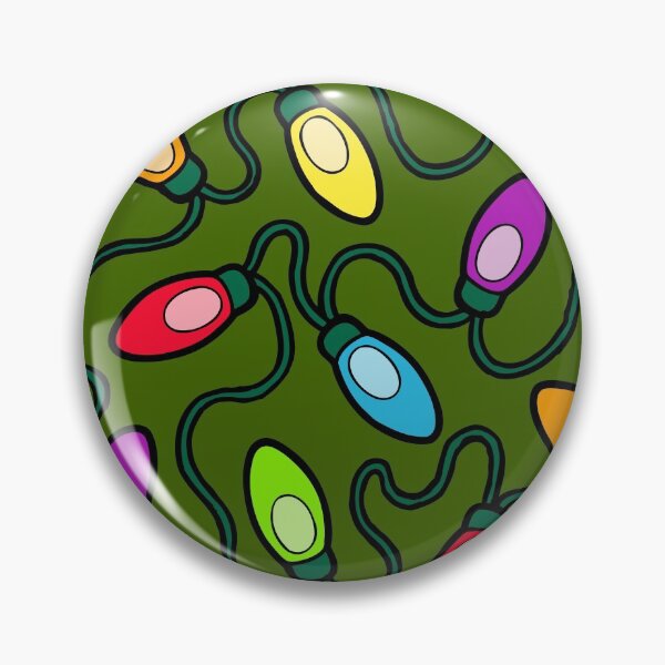 Chrismas Fairy Lights Pattern Pin