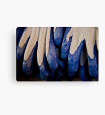 Udderly Blue, Knit Gloves Canvas Print