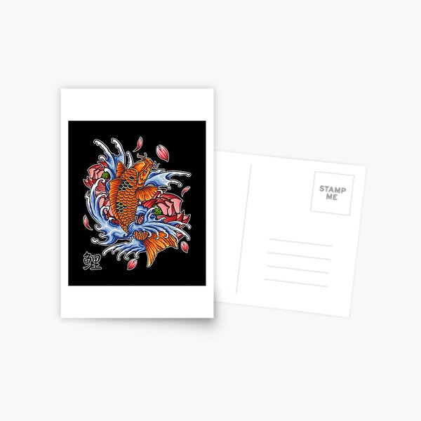 koi fish tattoo traditional japanese Photographic Print by cat poe